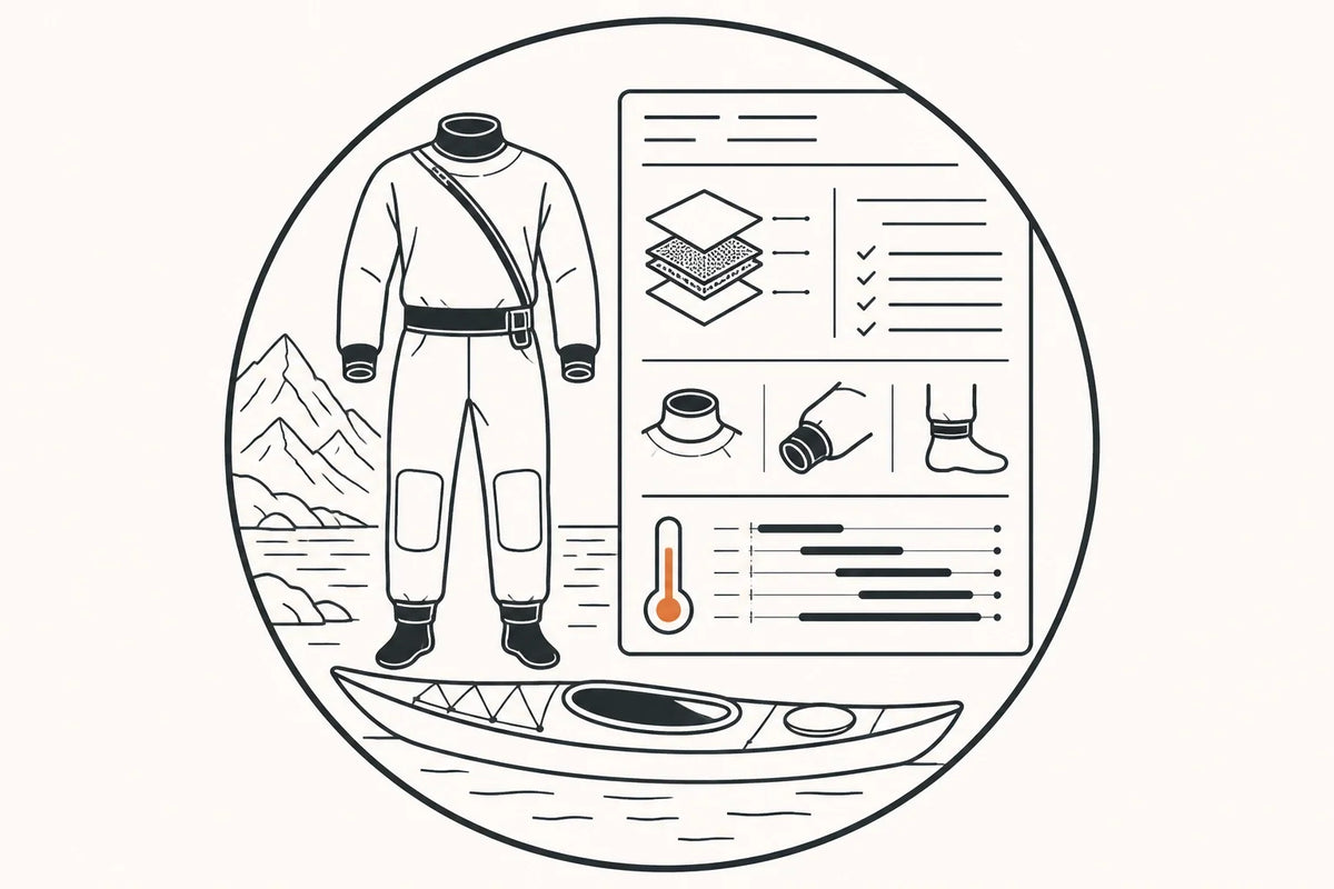 How to Read a Kayak Dry Suit Spec Sheet: Layers, Seals, and Temperature Ratings Explained