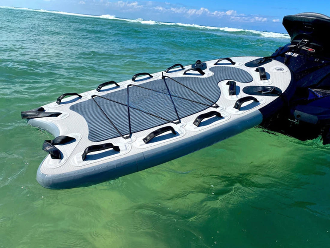 Stock Inflatable Lifesaving Rescue Board Surfing Board Floating Wate Mat Inflatable Jet Ski Sled Board For Water/Ice/surf Rescue
