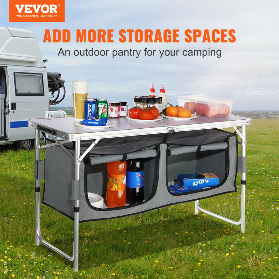 Camping Kitchen Table – Folding Outdoor Cooking Table