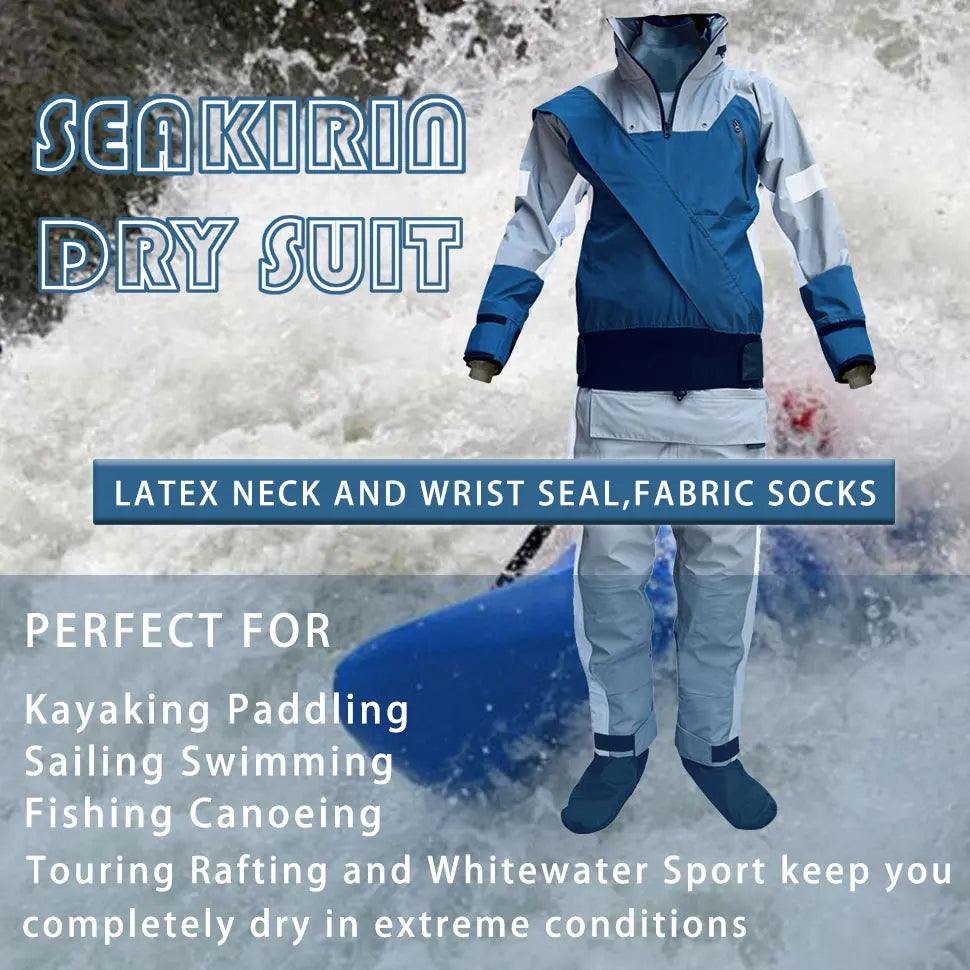 Men's 3-layer waterproof kayak dry suit with adjustable hood — view 6 of 6