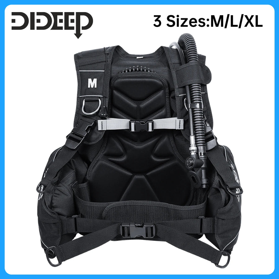 DIDEEP Jacket Type Scuba Diving Buoyancy Control Device BCD Equipment High-strength Nylon Professional Diving Safety Gear