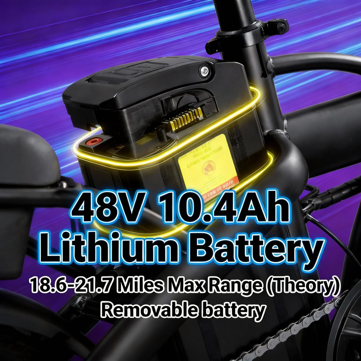 HEZZO T5 14" Folding Electric Bike, 750W Peak, 20 MPH, 48V Battery