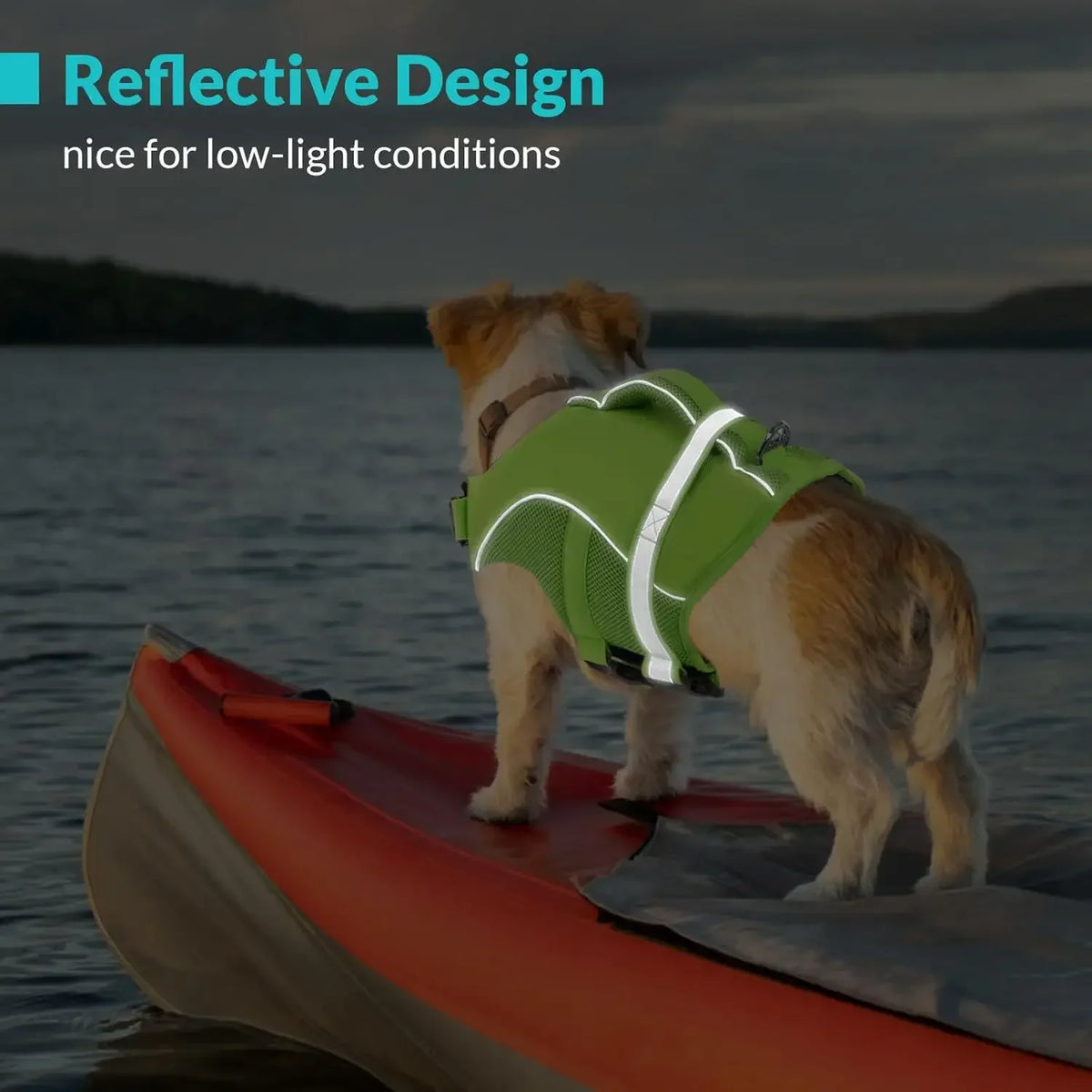 Dog Life Jacket with Rescue Handle, Reflective High-Buoyancy Pet Vest, XS–XXL