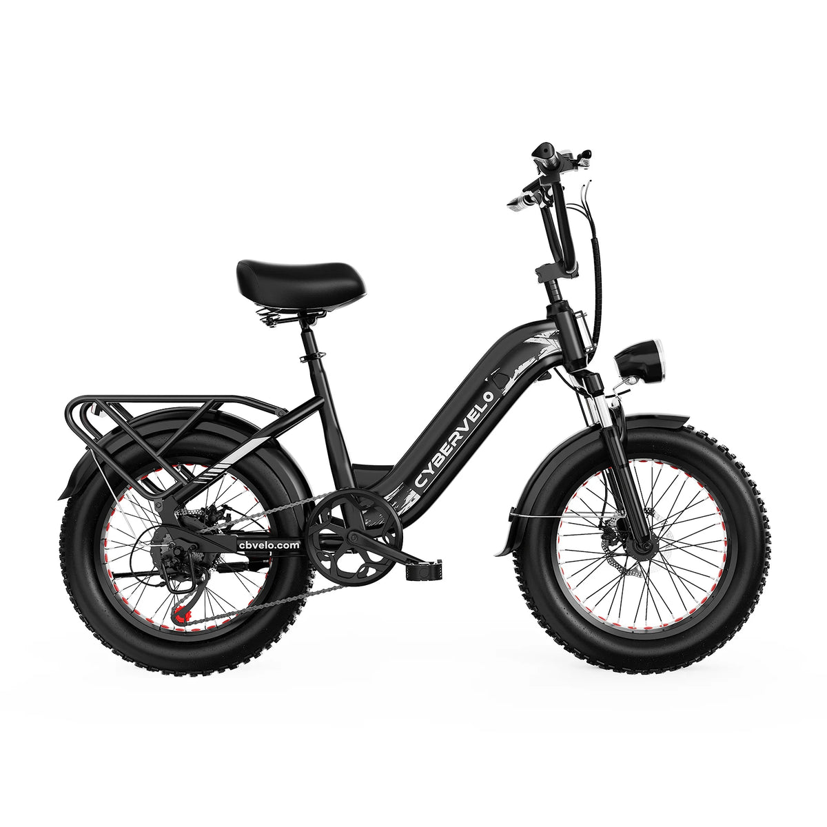 Cybervelo 20" Step-Thru Electric Bike, 1500W Peak, 48V 20Ah Battery, 7-Speed