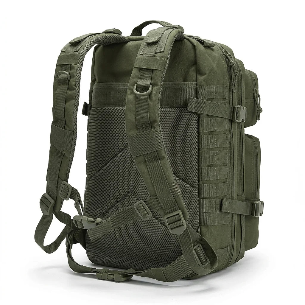 45L Tactical Hiking Backpack – MOLLE Water Resistant Rucksack for Camp