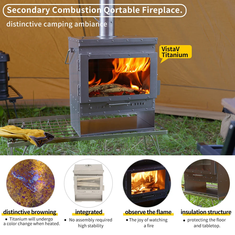 Titanium Camping Stove – Portable Wood Burning Outdoor Stove