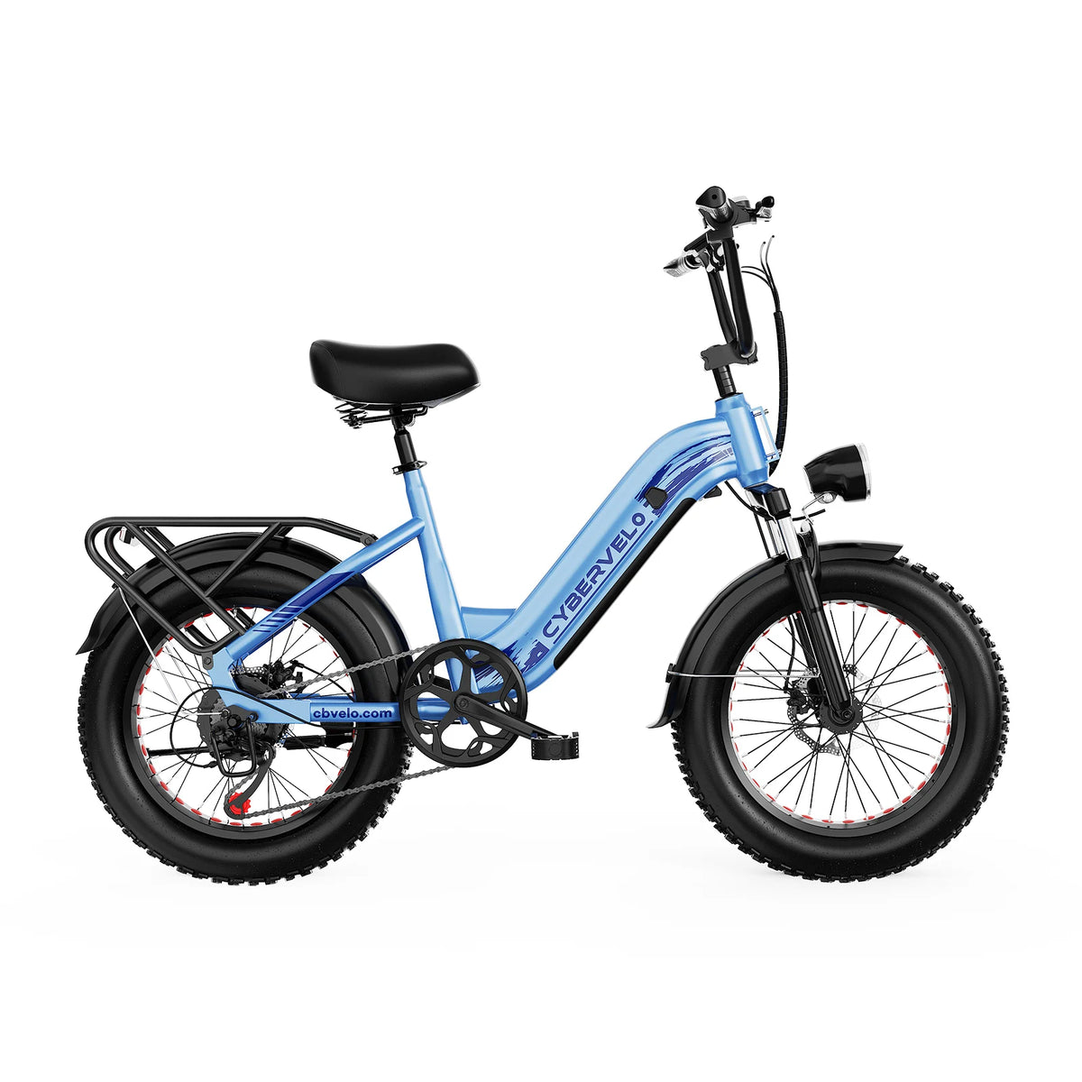 Cybervelo 20" Step-Thru Electric Bike, 1500W Peak, 48V 20Ah Battery, 7-Speed