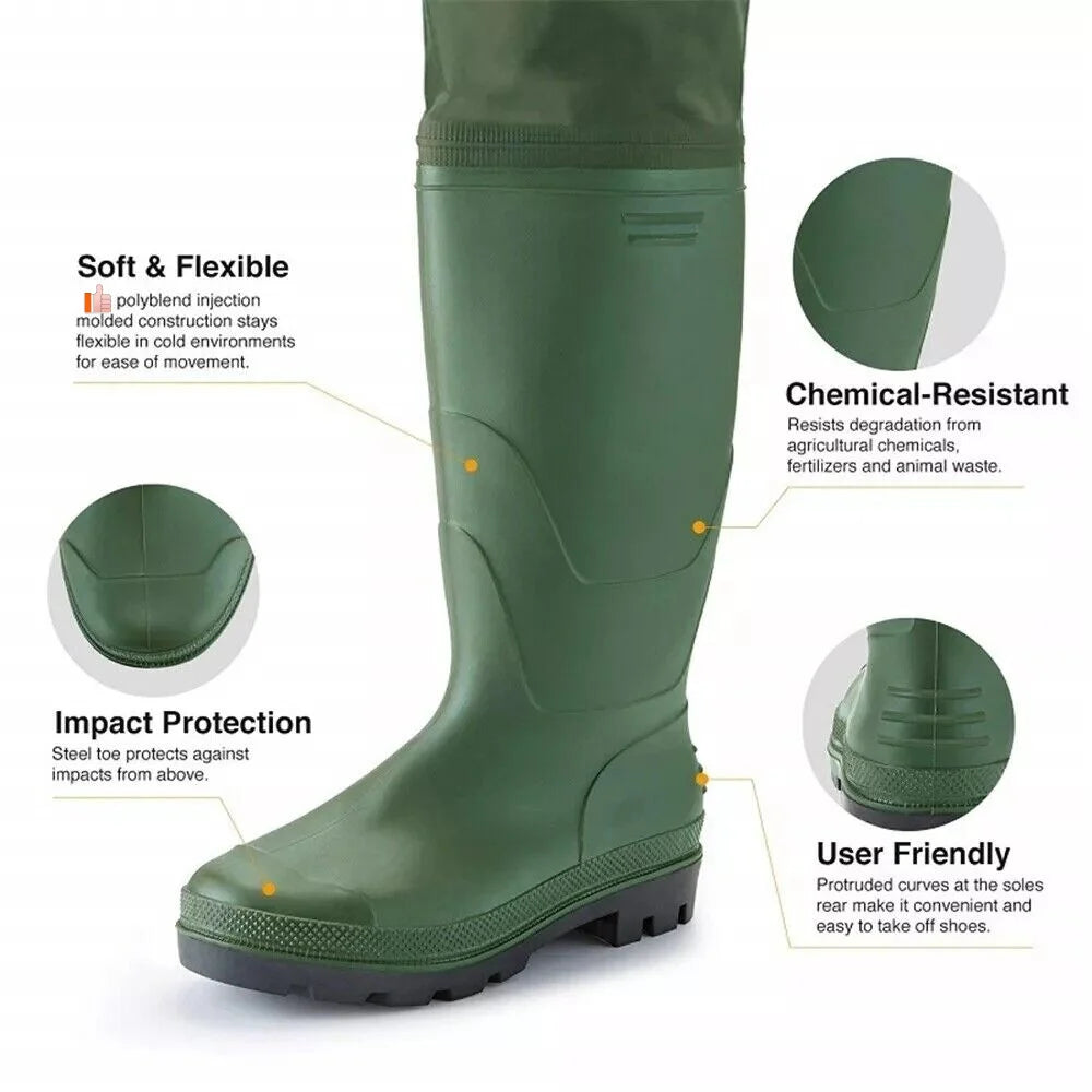 Night Cat Chest Waders with Boots – Breathable, Waterproof