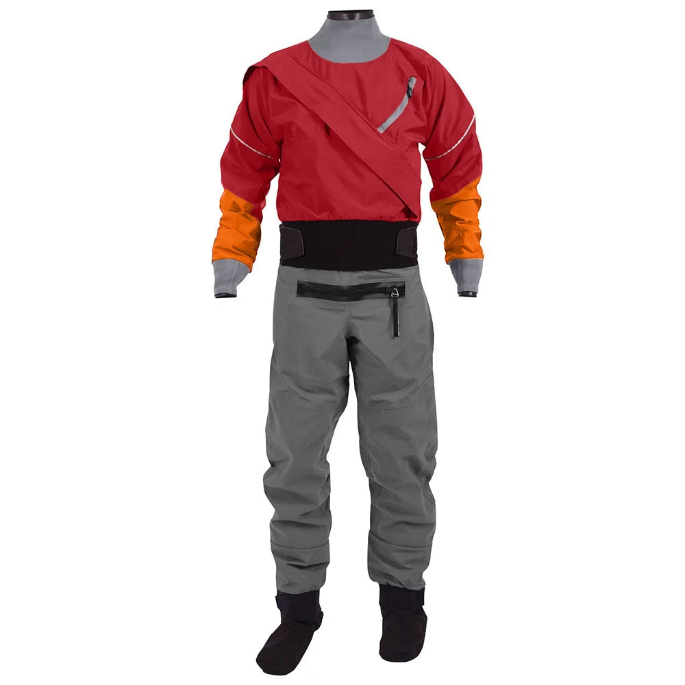 Men’s one-piece kayak dry suit with three-layer waterproof fabric and latex neck and wrist seals — view 5 of 8