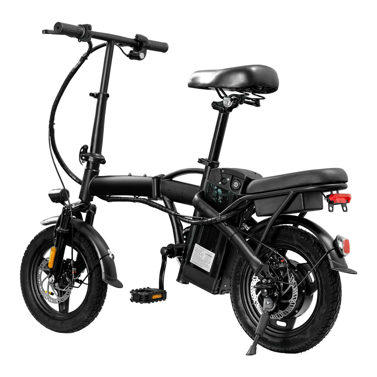HEZZO T5 14" Folding Electric Bike, 750W Peak, 20 MPH, 48V Battery
