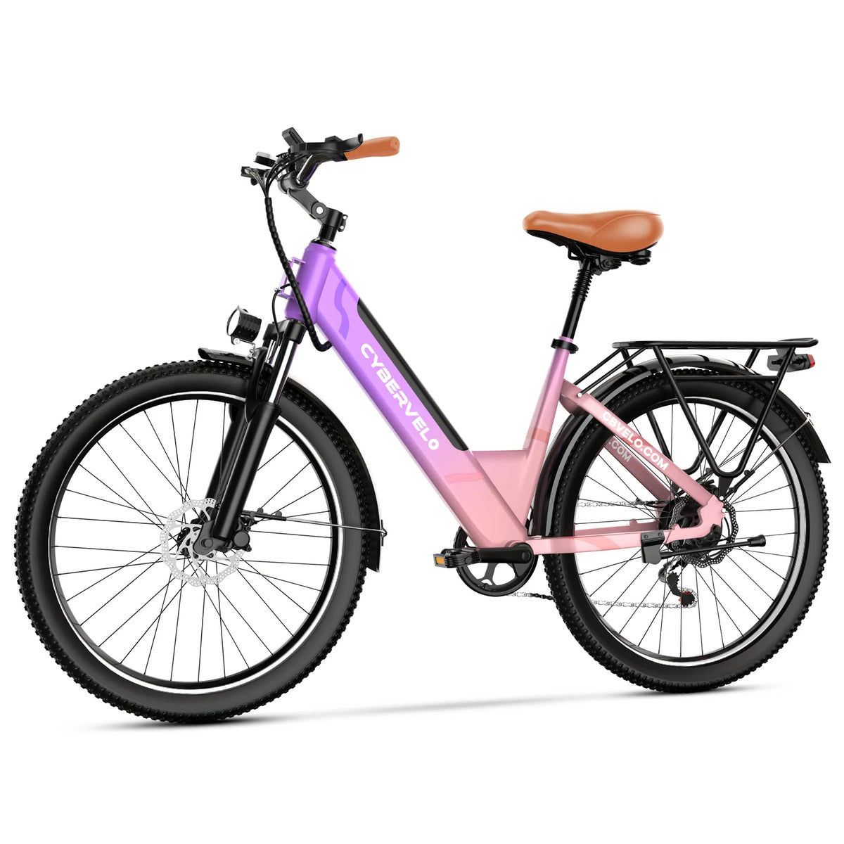 Cybervelo EK2 26" Step-Thru Electric Bike, 1000W Peak, Removable 48V Battery