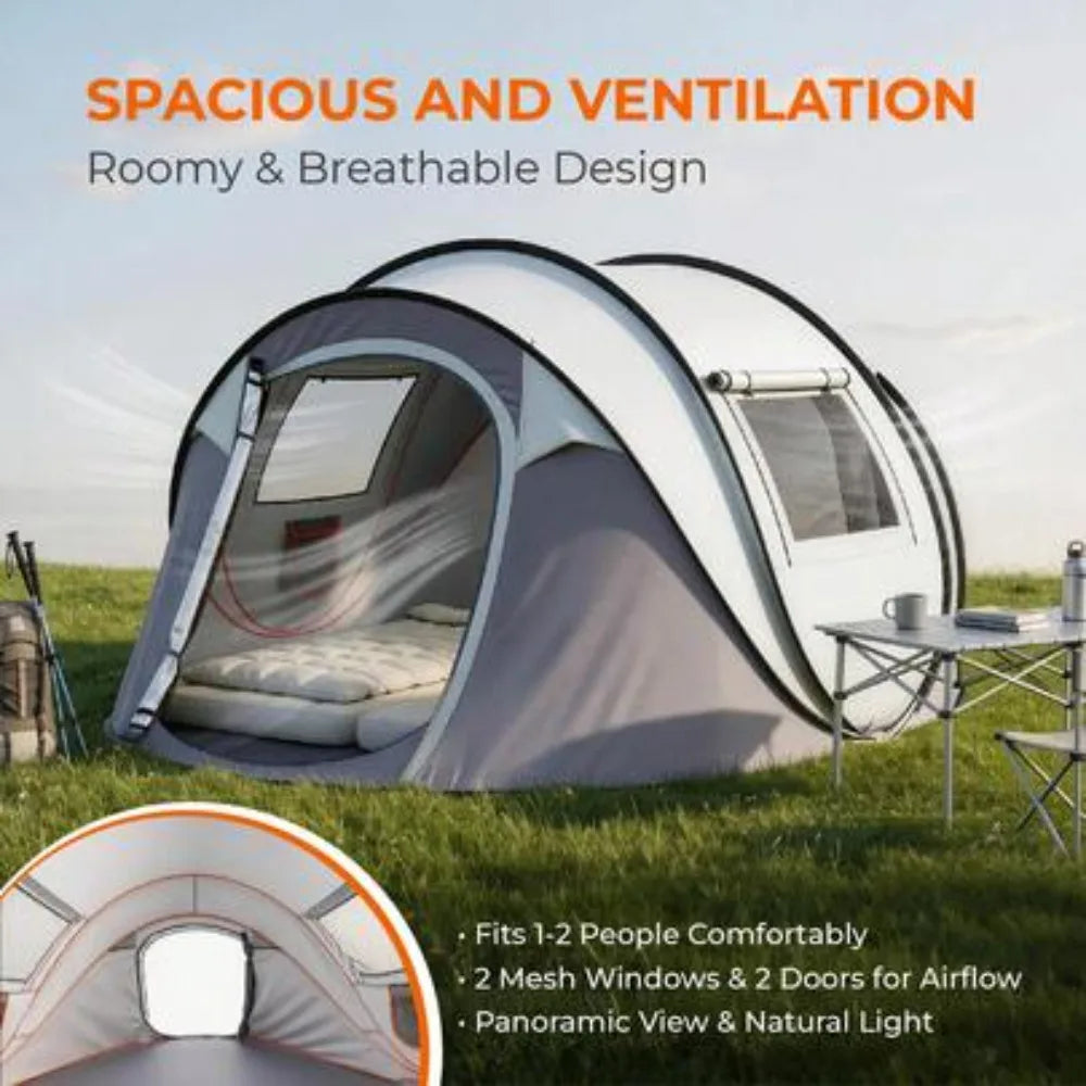 4-person-pop-up-tent– Waterproof Instant Family Camping Tent with
