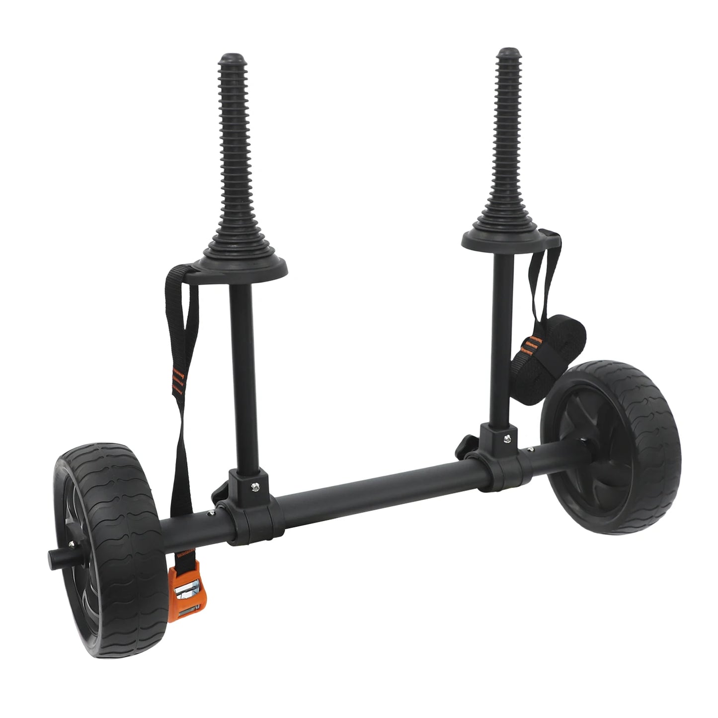 Adjustable Width Kayak Transport Dolly Black Portable Canoe Hauling Cart Watercraft Carrier Dolly For Canoe Paddleboard Beach Grass Gravel