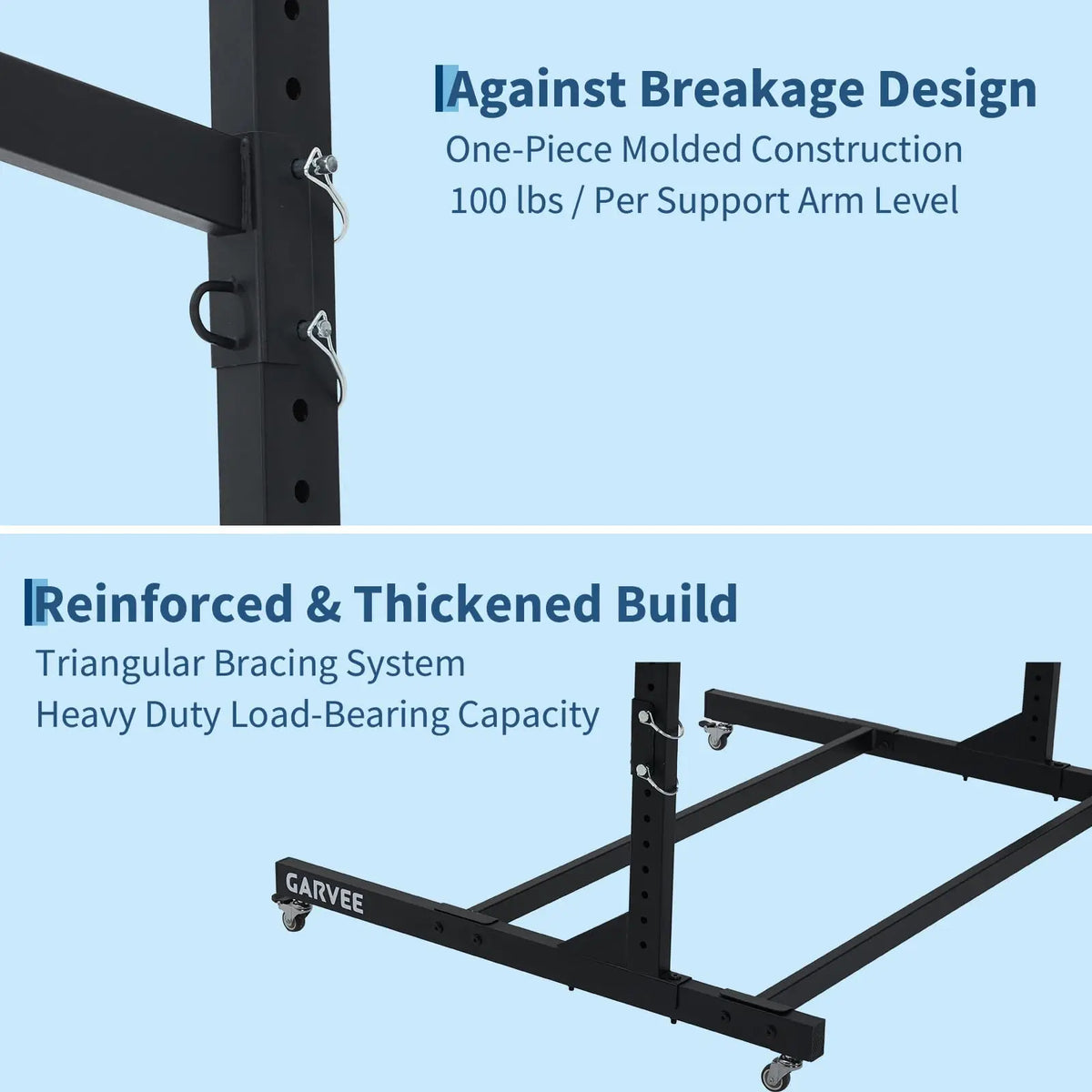 Freestanding adjustable kayak storage rack with wheels — view 4 of 9