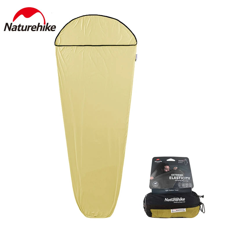 Naturehike Outdoor Camping Sleeping Bag Liner High Elasticity Portable Ultralight Travel Sheet Mummy Portable Sleeping Bag Liner