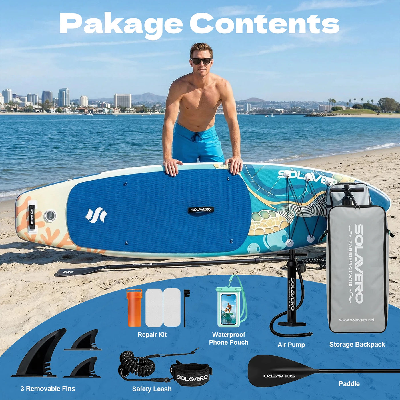 Inflatable Paddle Board – Stand Up SUP with Non-Slip EVA Deck