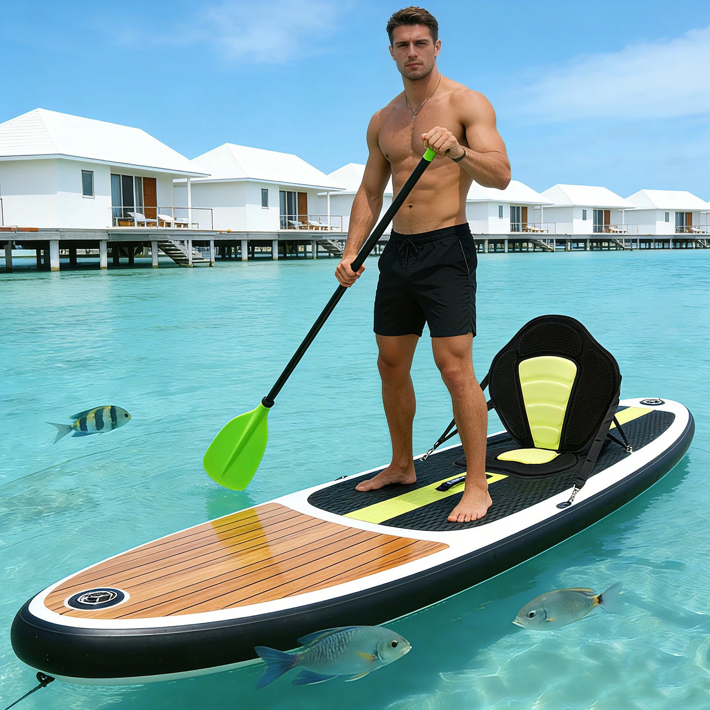 Universal Canoe Seat Cushion with Storage Bag, Front Kayak Seating Pad ,Paddle Board Seats for Canoeing, Fishing, Rafting