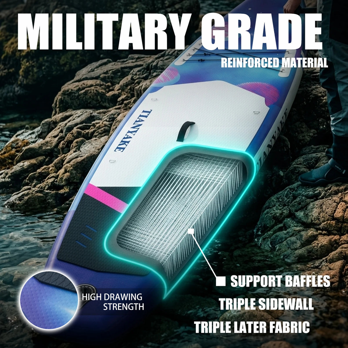 11ft Inflatable SUP Board – Complete Paddle Board Set