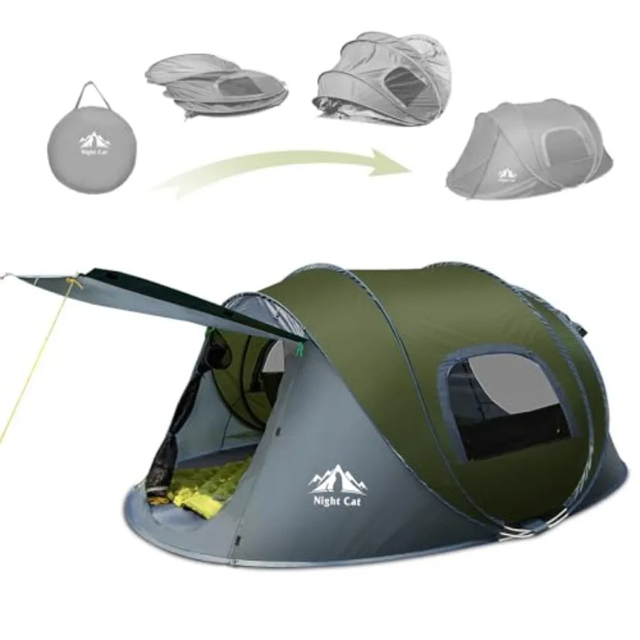 Pop-up Camping Tent: 2 Person Tent Waterproof Instant Easy Setup Family Tent