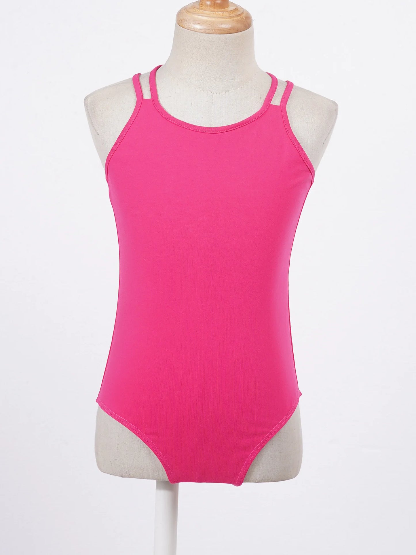 Girls Spandex Long Sleeve/Sleeveless Unitard Stretchy One Piece Full Bodysuits Dance Unitards for Kids Team Performance Costume