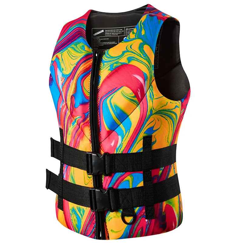 Life Jacket Adult Super Buoyancy Neoprene Life Vest Surf Raft Kayak Fishing Jet Ski Water Sport Swimming Rescue Life Jacket