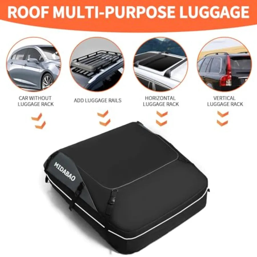 Rooftop Cargo Bag, 20 Cu Ft, Waterproof, Black