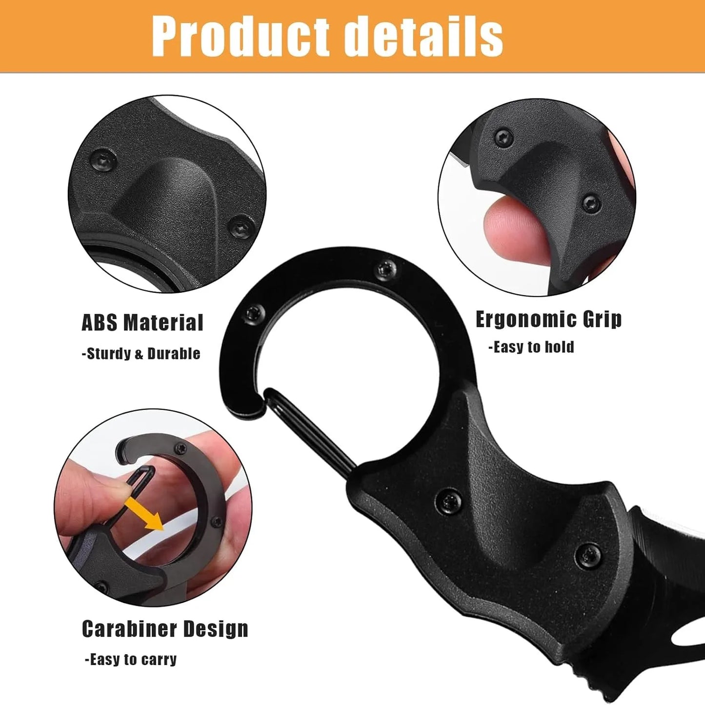 Small Pocket Knife for Men Women, Carabiner Mini Keychain EDC Gadgets Box Cutter Folding Knives for Indoors Outdoors, Gifts Stocking Stuffers for Him and Her