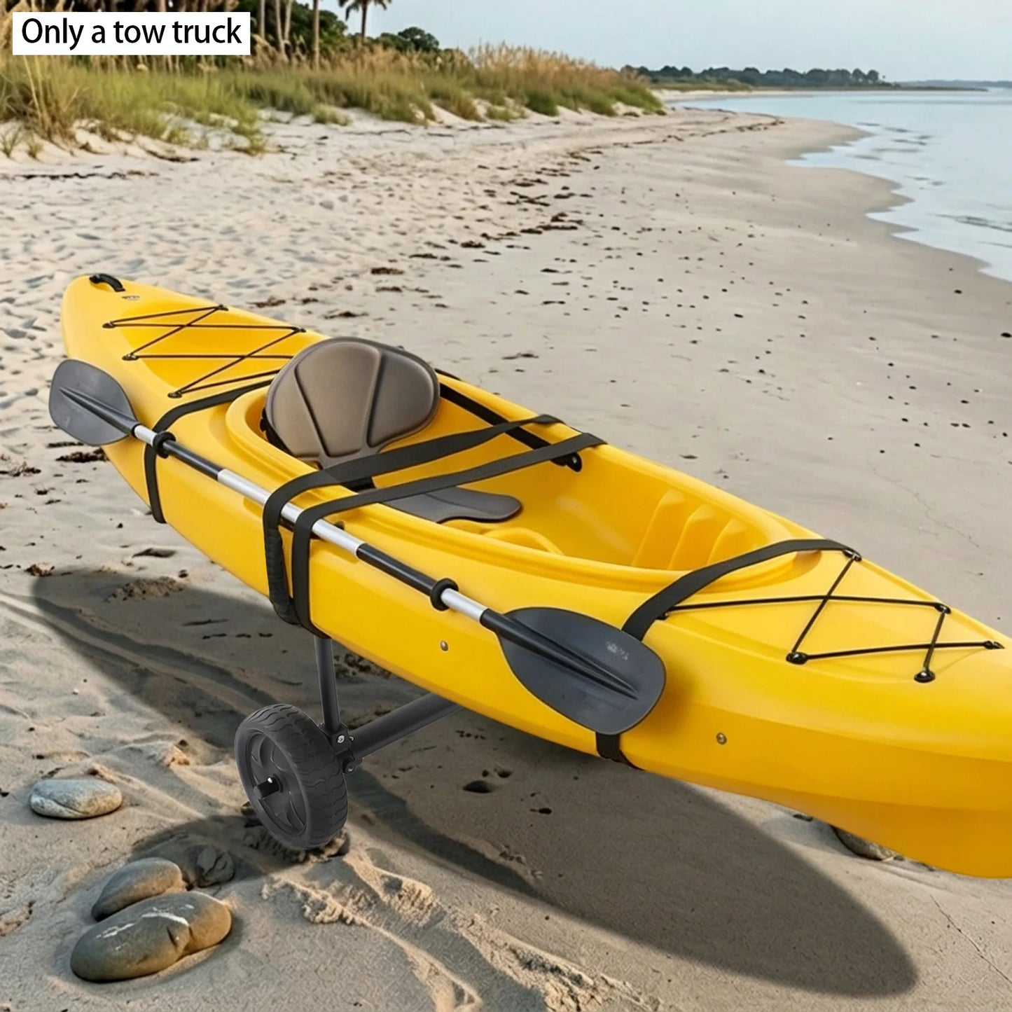 Canoe Trolley Cart, Kayak Cart Aluminum Folding, Adjustable Width 2.36-11.02 inch, 99.2lbs Load Capacity, 7.87 inch Big Wheels, Heavy Duty for Kayak Transport