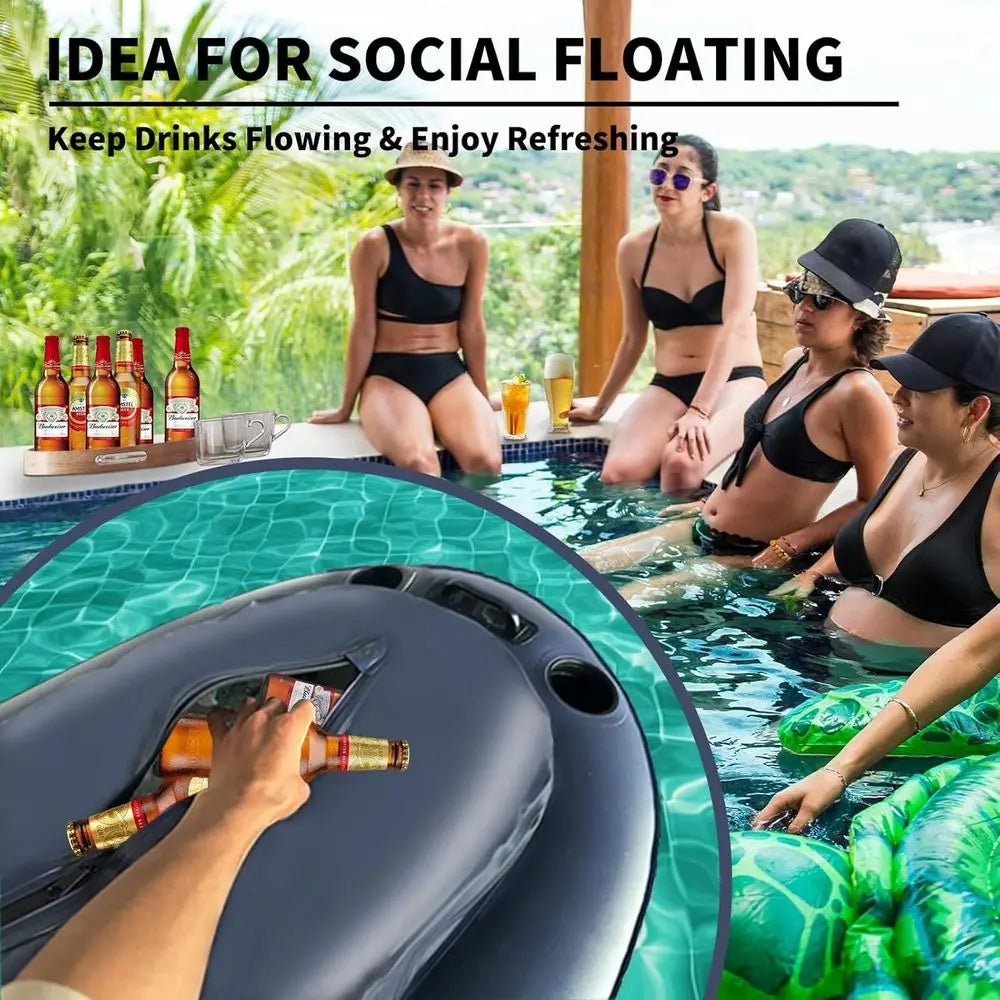 40-Quart Floating Cooler with Tow Rope for Rivers, Kayaking, Boating, and Outdoor Adventures