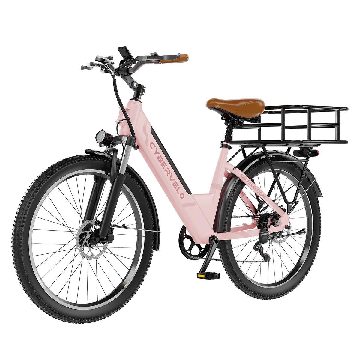 Cybervelo EK2 26" Step-Thru Electric Bike, 1000W Peak, Removable 48V Battery