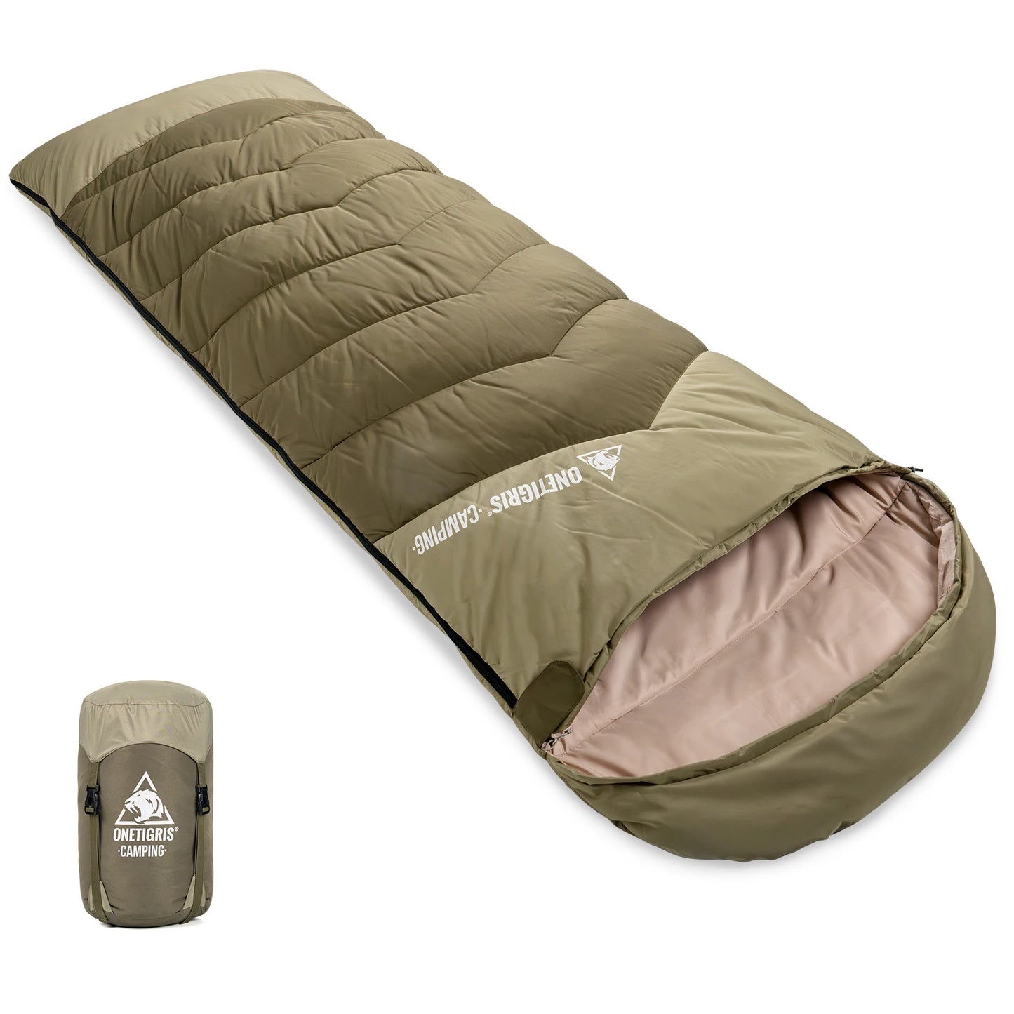 OneTigris Trailnap Sleeping Bag 3 Season Extra-Wide Warm for Camping Backpacking Travel Motorcamping Outdoor Activities