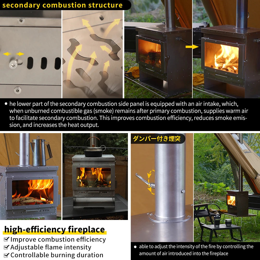 Titanium Camping Stove – Portable Wood Burning Outdoor Stove