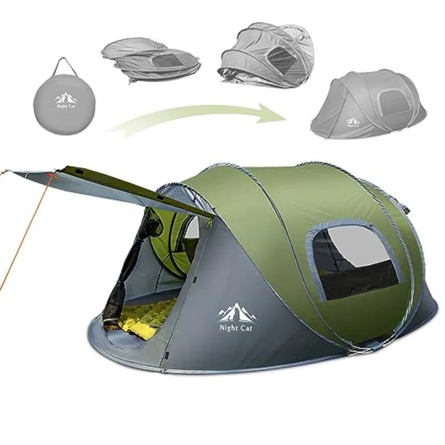 Pop-up Camping Tent: 2 Person Tent Waterproof Instant Easy Setup Family Tent