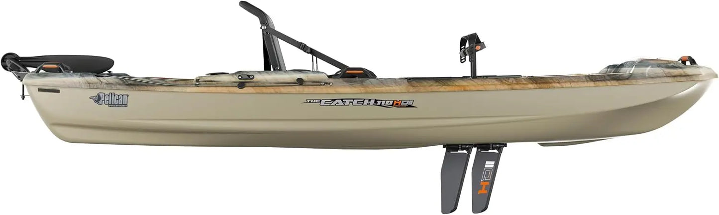 Pelican Catch HDII Premium Angler - Sit-On-Top Fishing Kayak - HyDryve Pedal System & Comfortable Ergocast seat
