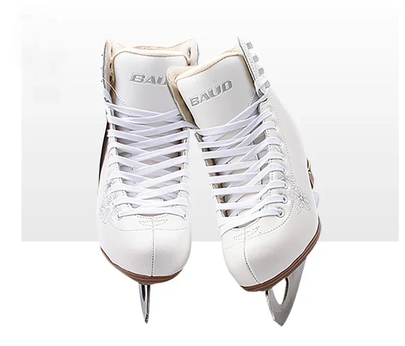 Professional Ice Figure Skates Shoes Thermal Patins Warm Thicken Skating Sneakers with Blade for Beginners Kids Adults Teenagers