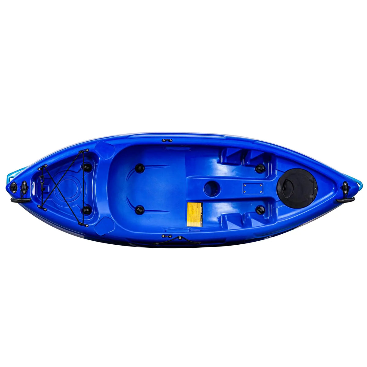 Fishing Kayaks, 12.4FT Sit on Top Kayak for 2-3 Person Adults with Paddle & Comfortable Seat, Capacity of 600LBS, Hard Shell Recreational Ocean Kayak Boat