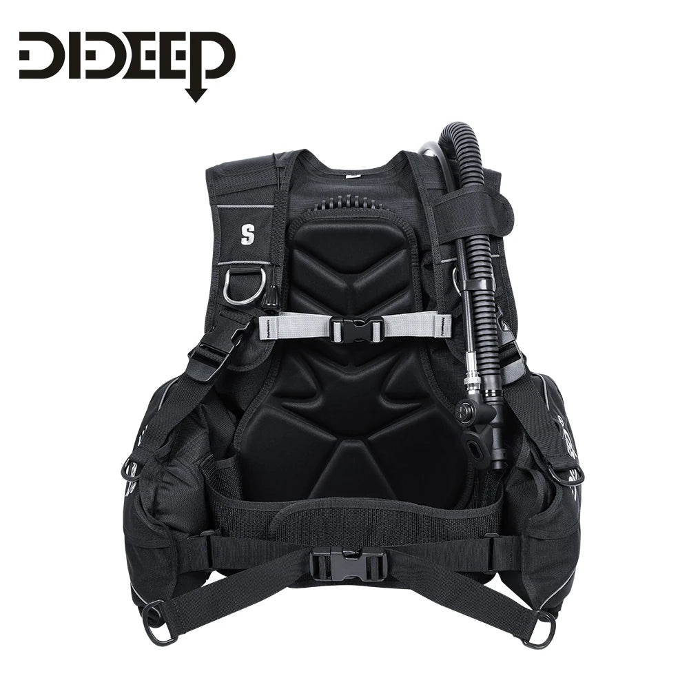 DIDEEP Jacket Type Scuba Diving Buoyancy Control Device BCD Equipment High-strength Nylon Professional Diving Safety Gear