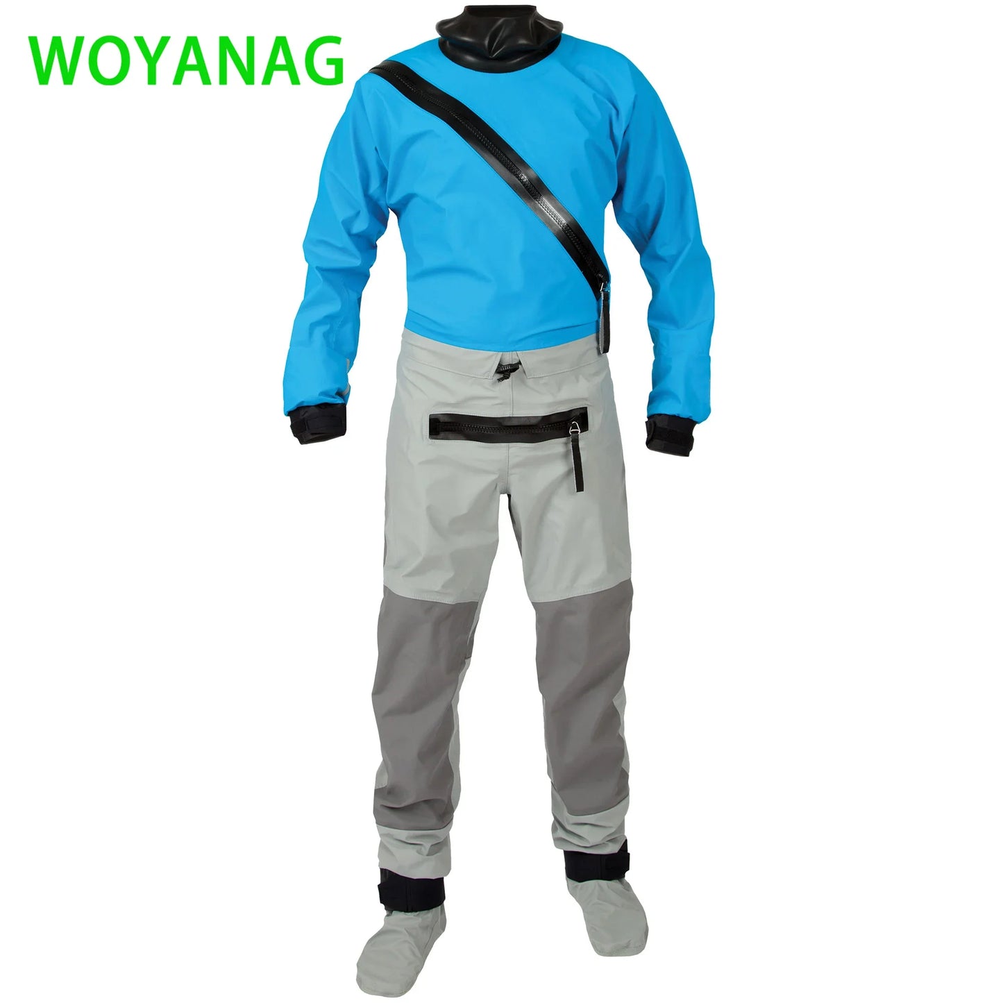 Men's Kayak Dry Suit, Surfing Padding, Swimming Dry Suit, Waterproof, Breathable Chest Wader, MD34