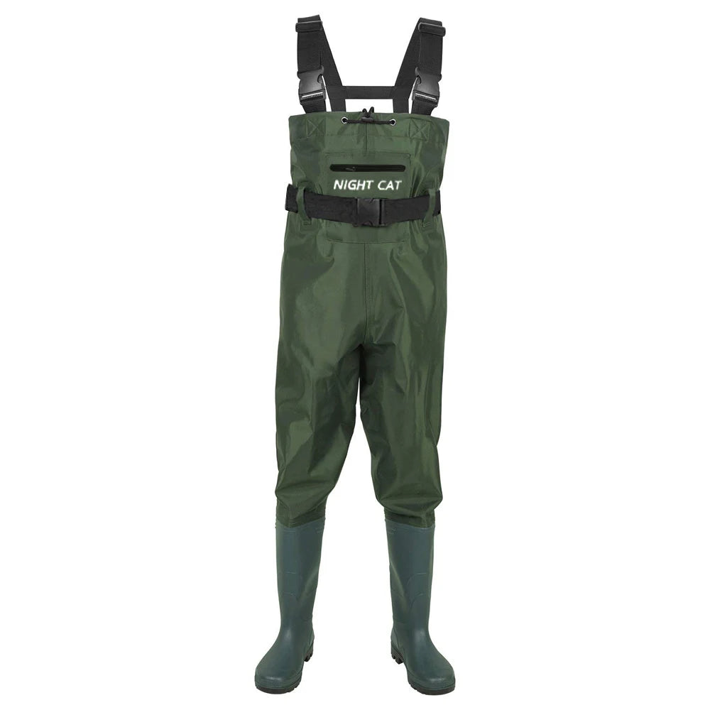 Night Cat Chest Waders with Boots – Breathable, Waterproof