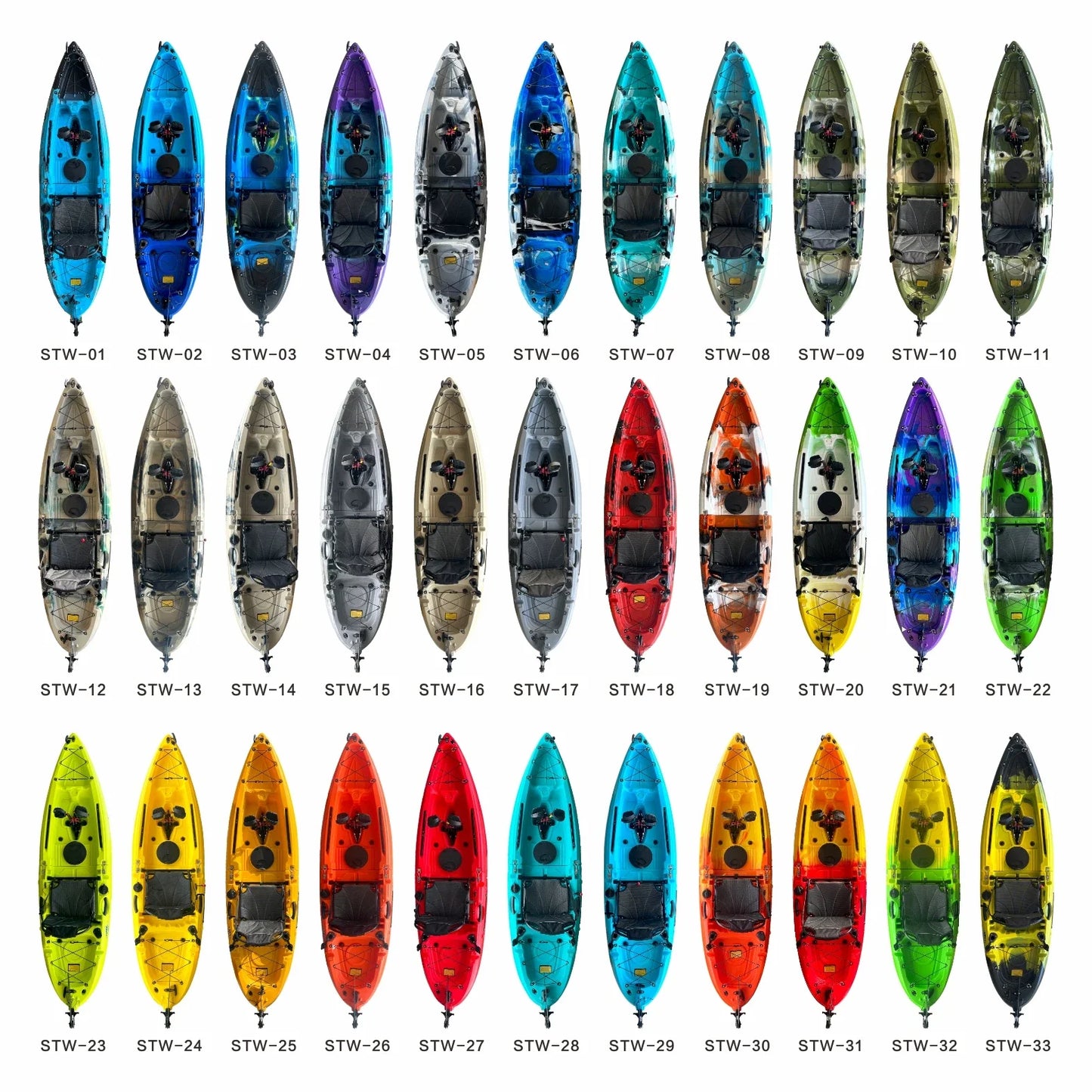 2025 Portable LLDPE Kayak With Split Hard Shell Electric Pedal-Driven Canoe For Solo Tandem Lake Sea Adventures Modular Assembly