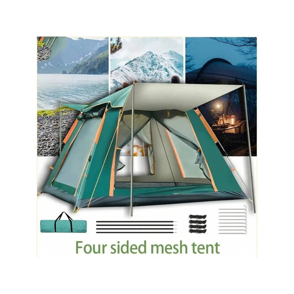 4 Person Popup Tent – Waterproof Instant Family Camping Tent, Make ou