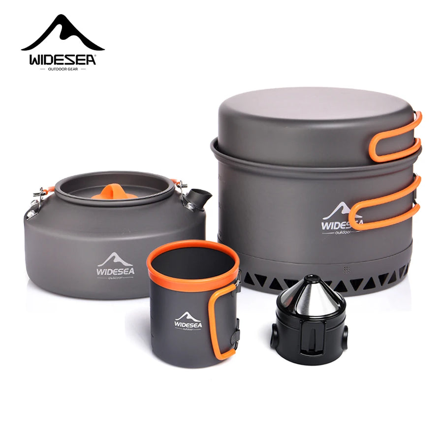 Nesting Camp Cookware Set - 1.5L Pot, Kettle, Cup & Filter
