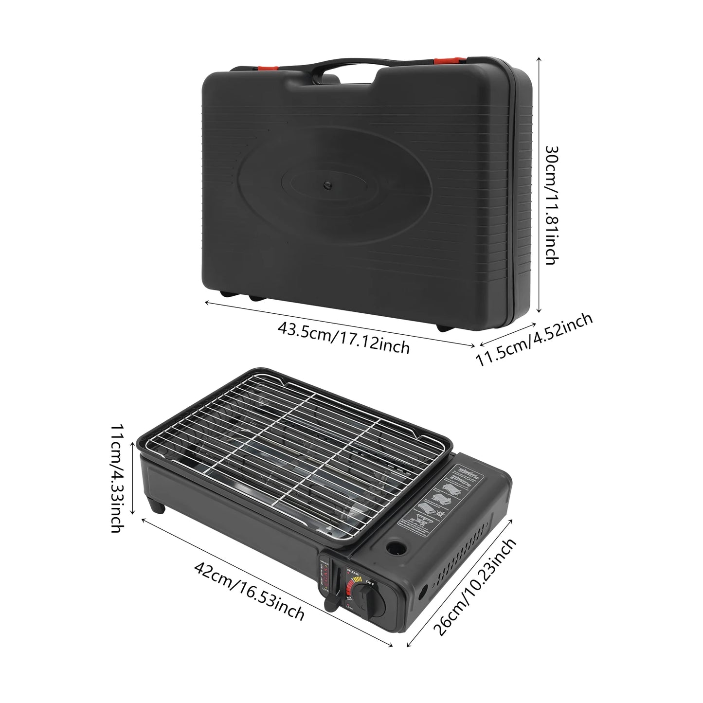 Portable Gas Barbecue Stove,Camping Gas Stove,Gas Stove with Carrying Case Suitable for Outdoor Camping and Other Occasions