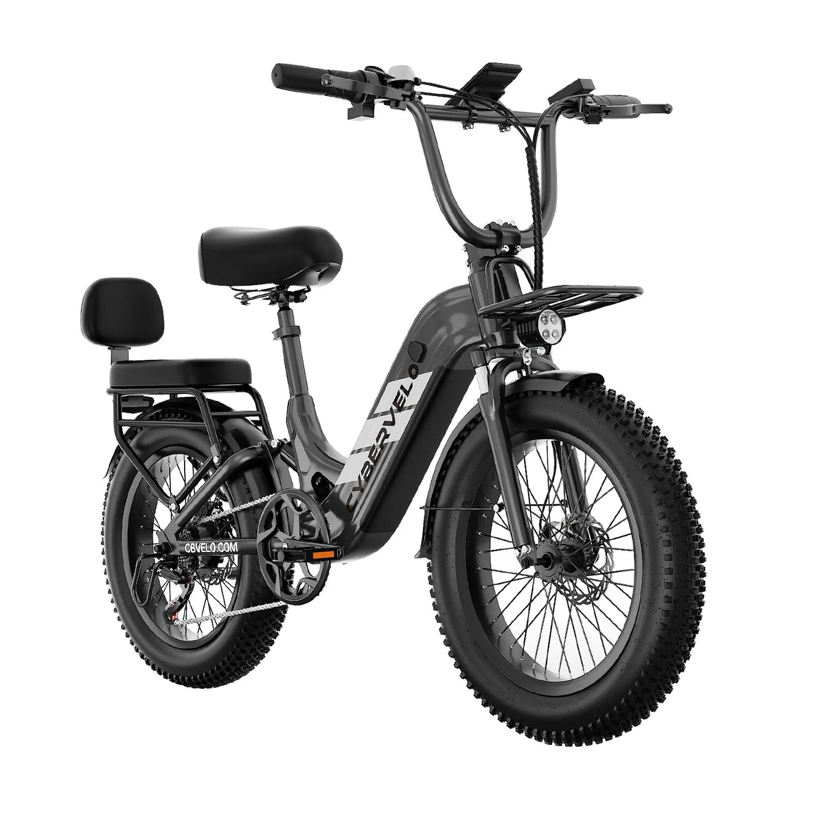 Cybervelo 20" Step-Thru Electric Bike, 1500W Peak, 48V 20Ah Battery, 7-Speed