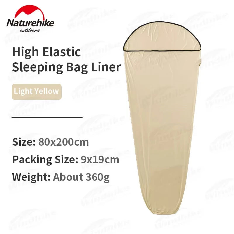 Naturehike Outdoor Camping Sleeping Bag Liner High Elasticity Portable Ultralight Travel Sheet Mummy Portable Sleeping Bag Liner