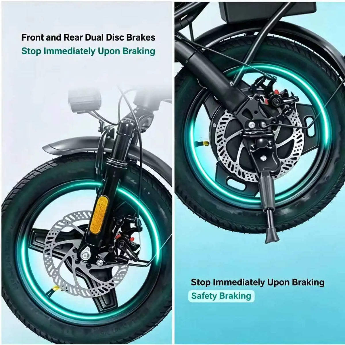 HEZZO T5 14" Folding Electric Bike, 750W Peak, 20 MPH, 48V Battery