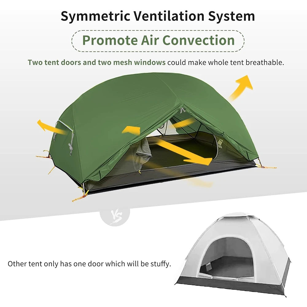 ultralight 2 person backpacking tent Naturehike Mongar 2 Person Ultra