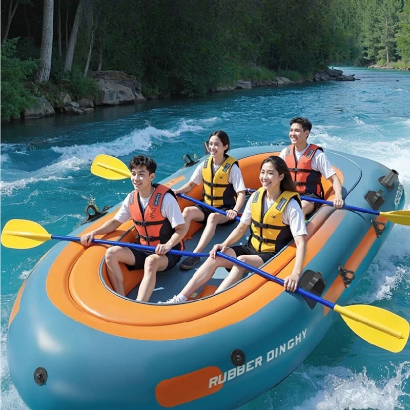 Thick Inflatable Kayak Durable PVC Fishing Boat Family Portable Lightweight Rafting Outdoor Dropstitch Kayak Dinghy Boat Kayak