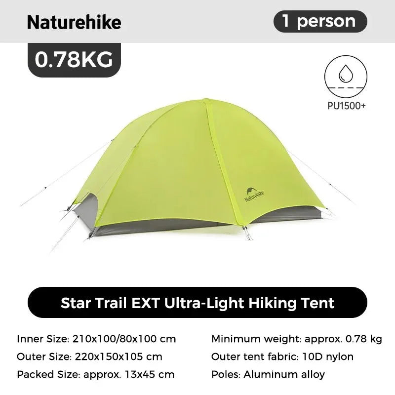 ultralight hiking backpacking tent Naturehike Star Trail EXT Ultralig