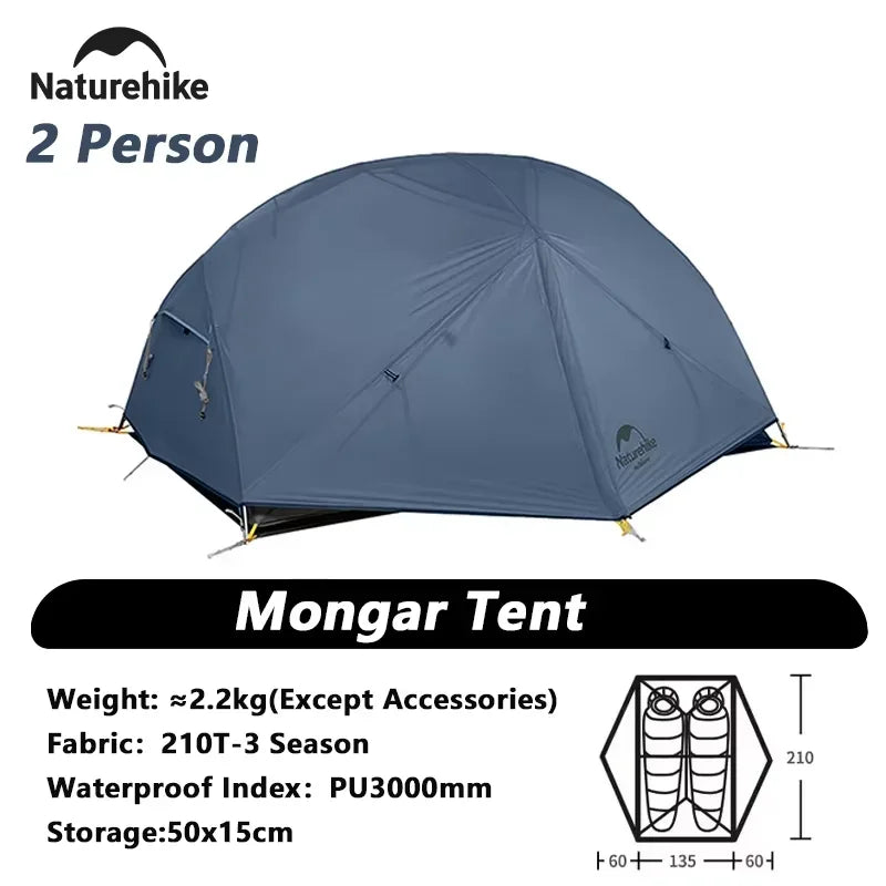 ultralight 2 person backpacking tent Naturehike Mongar 2 Person Ultra